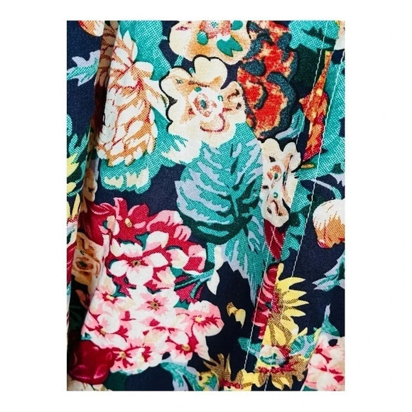 UMGEE FLORAL BOHO GYPSY TRAPEZE SWING PEASANT DRESS MULTICOLOR SIZE MEDIUM - Picture 3 of 11